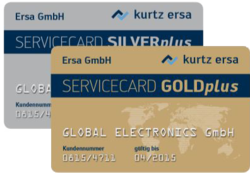 Rundum sorglos mit der Ersa SERVICECARD in Silber oder Gold