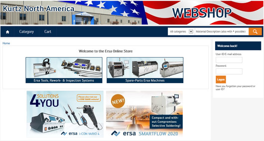 Der Ersa Webshop USA ist online erreichbar unter www.ersashop.com/us/