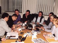 Redaktionssitzung Kur(t)z Gesagt vor 25 Jahren