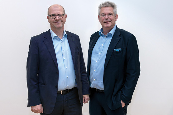 Neuer und alter CEO: Ralph Knecht (li.) mit Rainer Kurtz